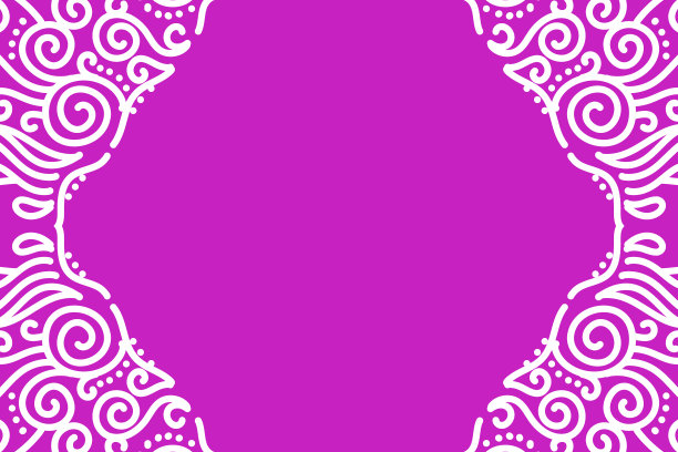 美丽的花白色蜡染民族大雅装饰与紫色的背景图片下载