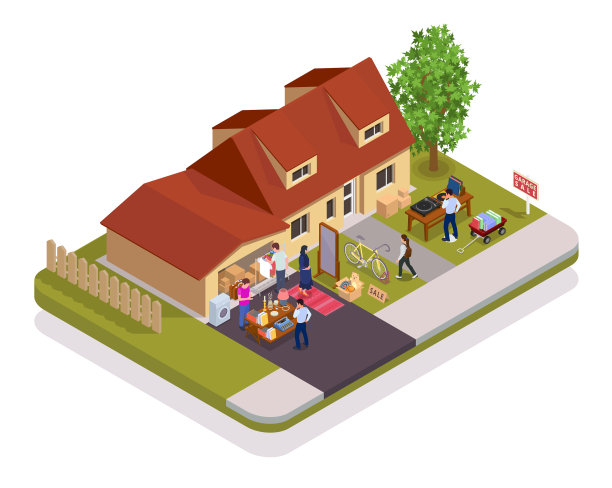 车库拍卖等距图图片下载