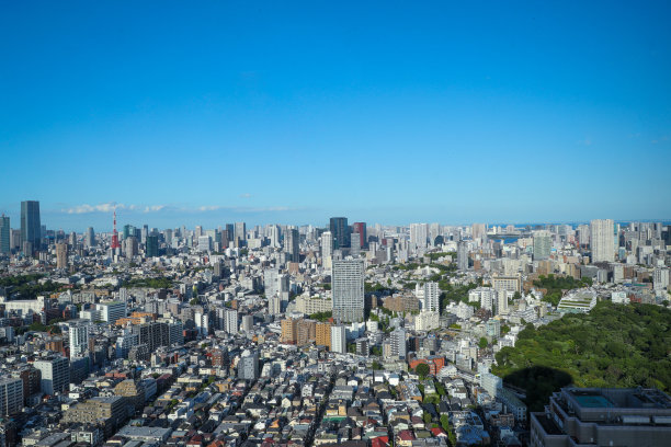 东京城市天际线全景图图片下载