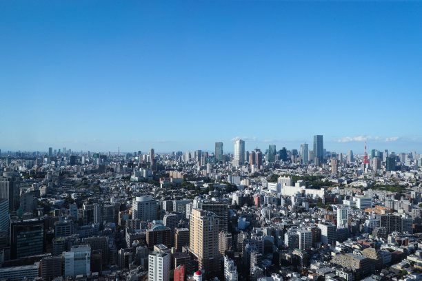东京城市天际线全景图图片下载