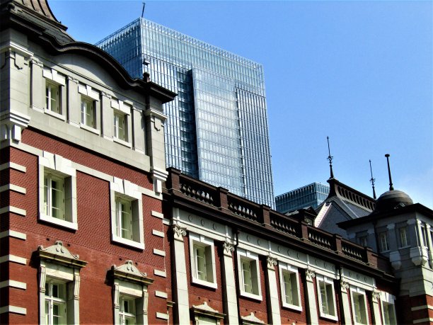 日本。城市景观。既古老又现代。图片下载