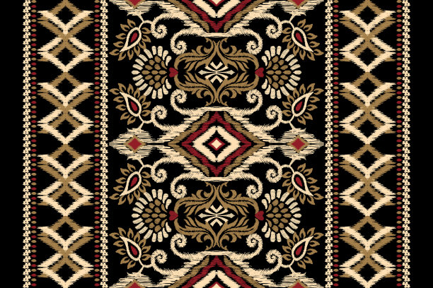 印度伊卡特花佩斯利刺绣图片下载