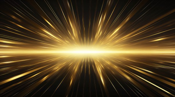 金色水平线，对称构图，生物发光，纯白底色。图片下载