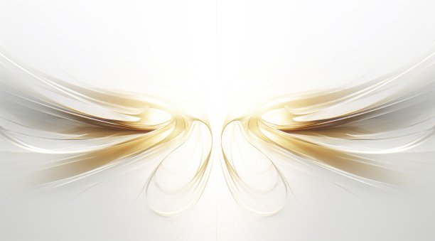 金色水平线，对称构图，生物发光，纯白底色。图片下载