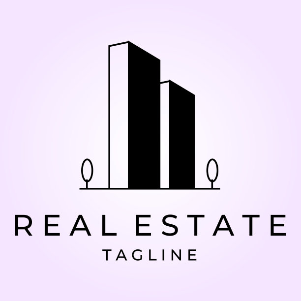 房地产标志极简主义的公司和企业图标标签插图设计图片下载
