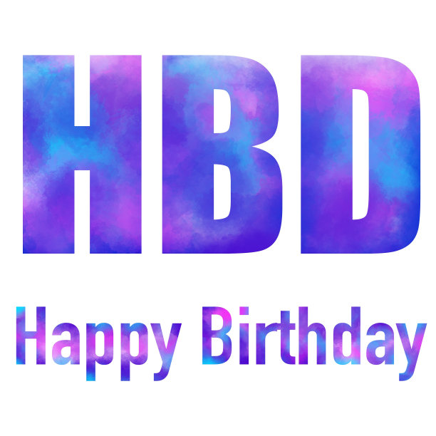 快乐生日彩色横幅与水彩。图片下载