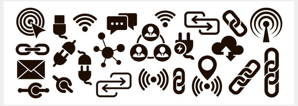 模板连接图标隔离矢量股票插图EPS 10图片下载