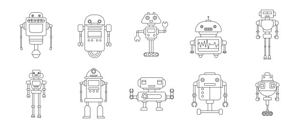 机器人轮廓图图片下载
