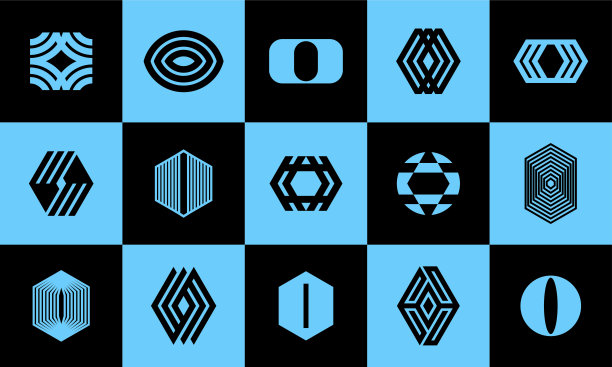 线条几何字母O图标设计品牌。技术公司初始O图标模板。图片下载