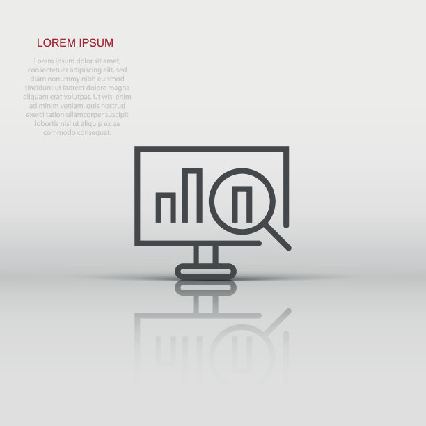 网站分析图标在平面风格。搜索引擎优化数据矢量插图白色孤立的背景。计算机图业务概念。图片下载