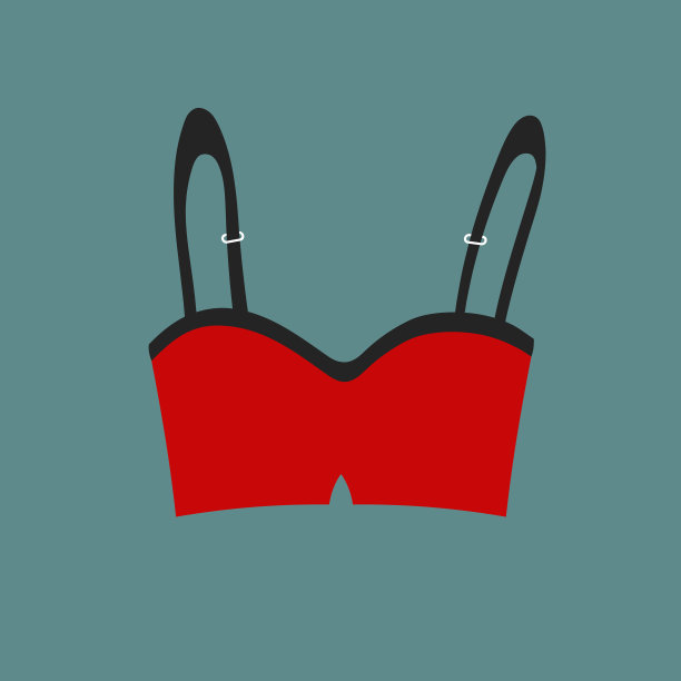 可爱的女性白色胸罩。时尚胸衣胸罩图标。女性内衣元素。女性的象征，模板现代设计的邀请，海报，卡片，织物。感性布料概念。矢量图图片下载