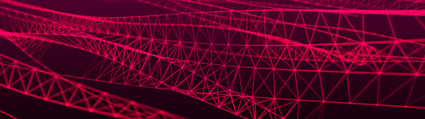 用线连接的点网。DNA扭曲结构。分子抽象背景。3 d渲染。图片下载