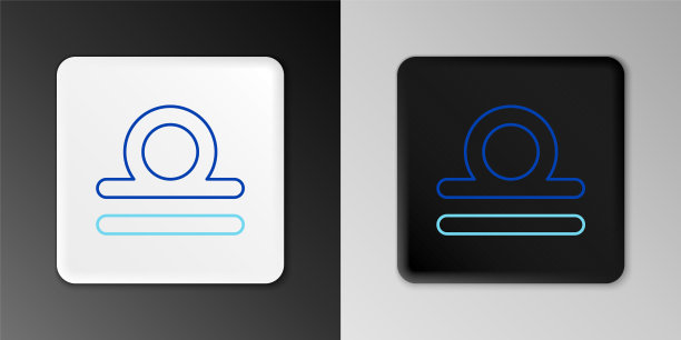 线天秤座星座图标孤立在灰色背景。占星术占星术收藏。色彩缤纷的轮廓概念。向量图片下载