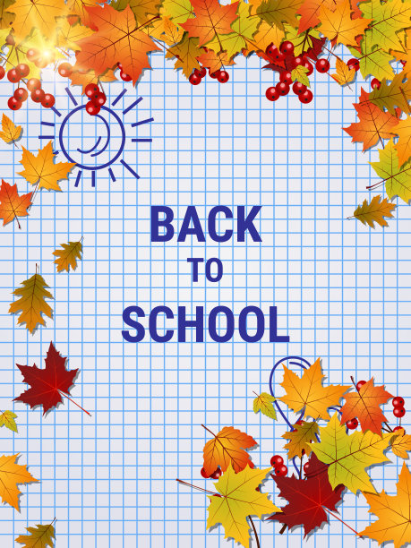 回到学校，教育传单矢量设计模板图片下载