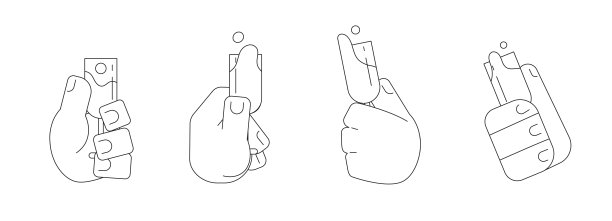 香槟酒杯手持单色平面矢量手集图片下载