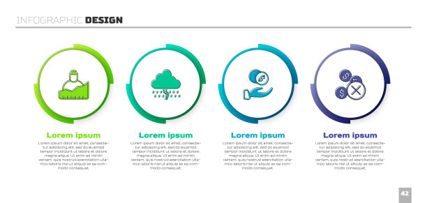 集成长的无家可归者，云与雨，捐款手钱和没有。业务信息图表模板。向量图片下载