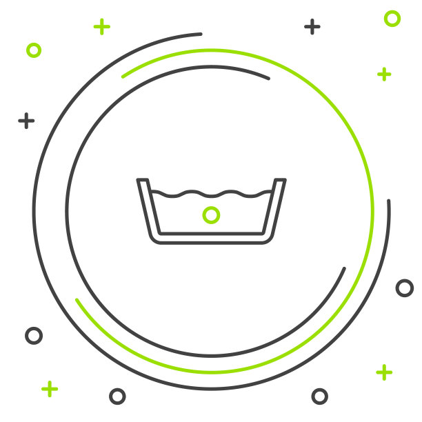 30摄氏度下的洗涤线图标孤立在白色背景上。洗涤温度。色彩缤纷的轮廓概念。向量图片下载