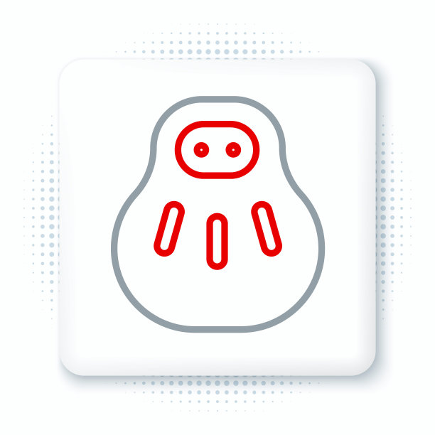 Line Maneki neko猫图标隔离在白色背景上。日本的幸运符。色彩缤纷的轮廓概念。向量图片下载