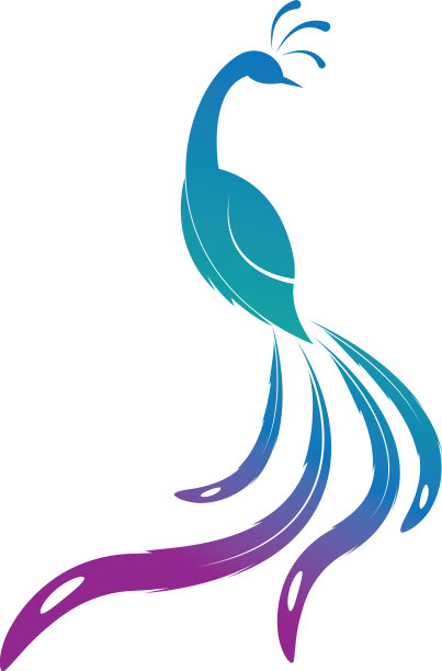 孔雀标志设计模板图片下载