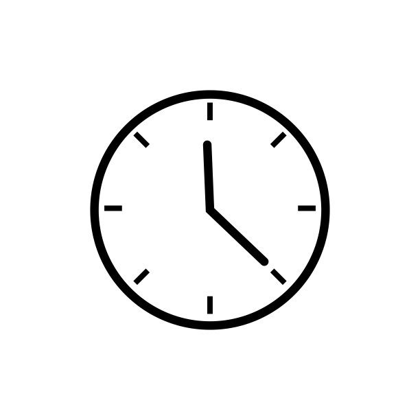 时钟矢量平面图标图片下载