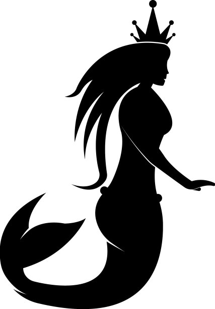 美人鱼标志图标设计图片下载