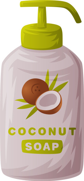 椰子皂在分配器瓶作为化妆品图片下载
