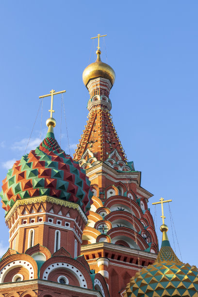 拍摄圣巴西尔大教堂的圆顶。具有里程碑意义的图片下载