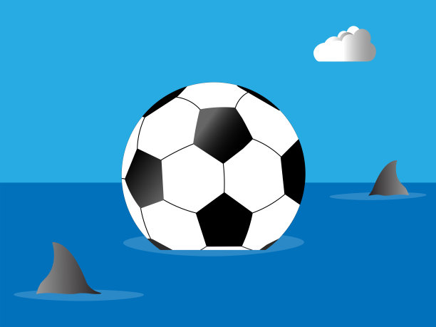 鲨鱼在足球图片下载