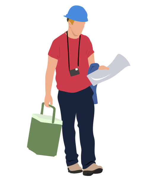 工程师红着脸看文书工作图片下载