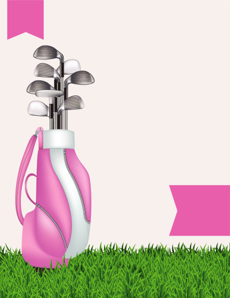 高尔夫球比赛模板袋，俱乐部和草图片下载