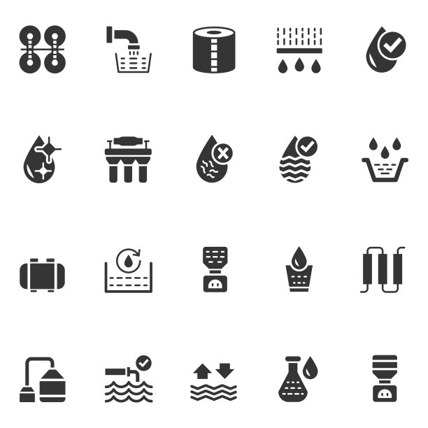 水处理厂图标集图片下载