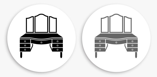 名利场设置黑白圆形图标图片下载