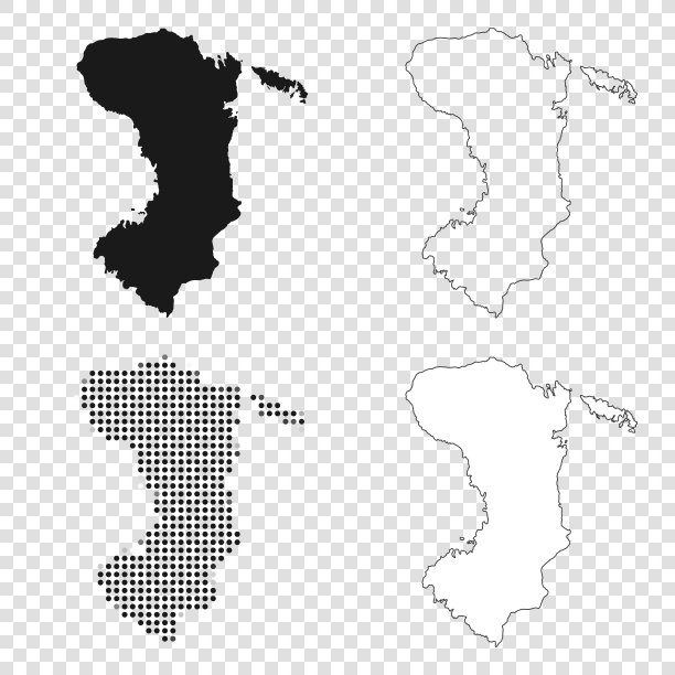 Chios地图的设计-黑色，轮廓，马赛克和白色图片下载