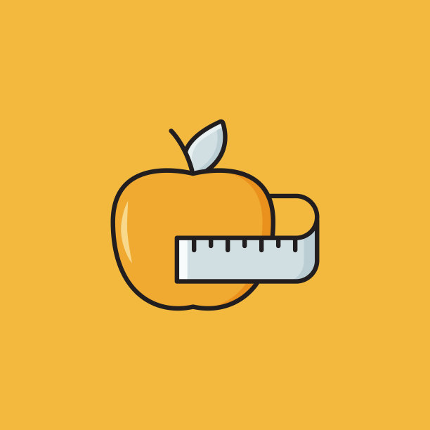 平面线设计风格节食图标，轮廓符号矢量插图图片下载