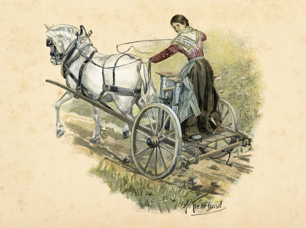 1896年，为埃门塔尔奶酪生产运送牛奶的妇女图片下载