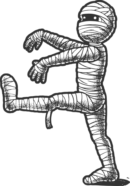 走木乃伊草图图片下载