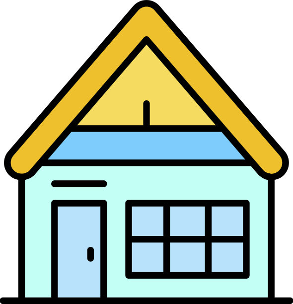 山木房子图标颜色轮廓图片下载