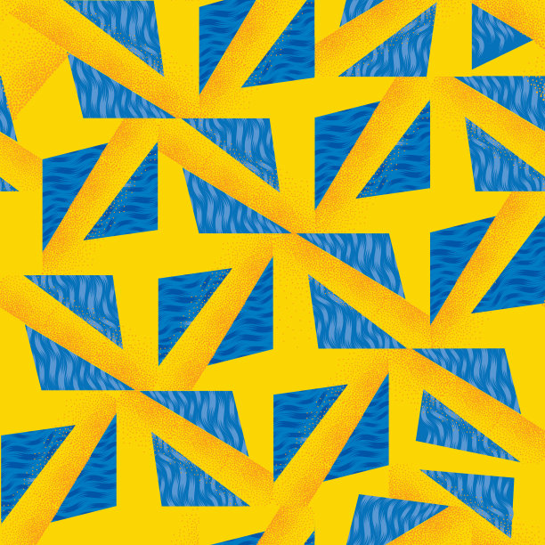 摘要暑假无缝图案。海边沙滩装饰背景与几何形状。时尚的矢量背景与水波和飞溅和点缀沙滩。图片下载