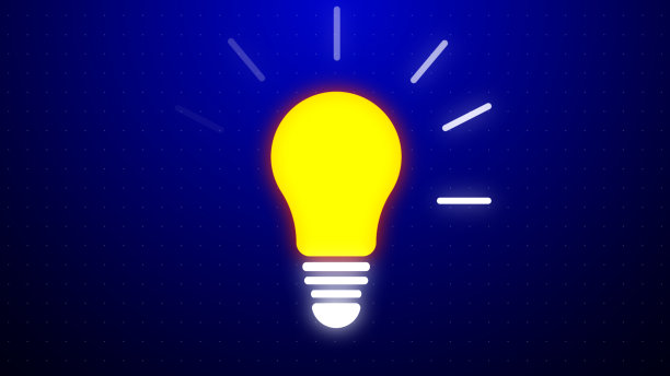 霓虹灯:生态灵感和可持续解决方案的创新!绿色勾勒出的创意:环保力量。黄色灯泡闪烁分析思维，逻辑思维图片下载