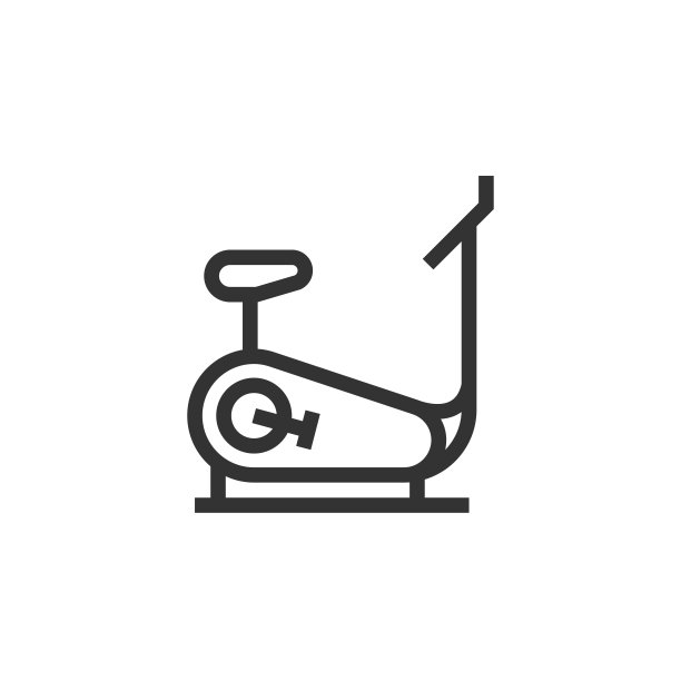 健身自行车线图标图片下载