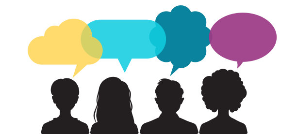 人物剪影与语音泡泡头像图标设置图片下载