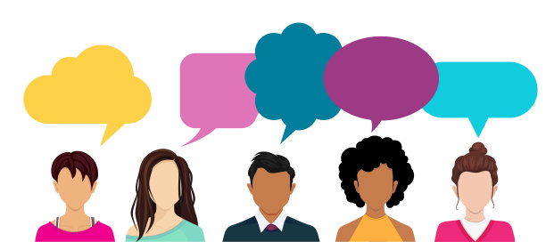 卡通人物与语音泡泡头像图标集图片下载