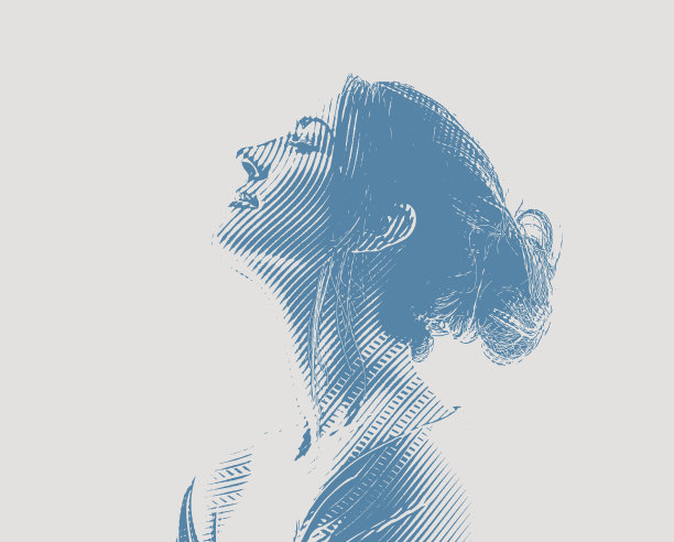 雕刻一个宁静的年轻女子的肖像图片下载