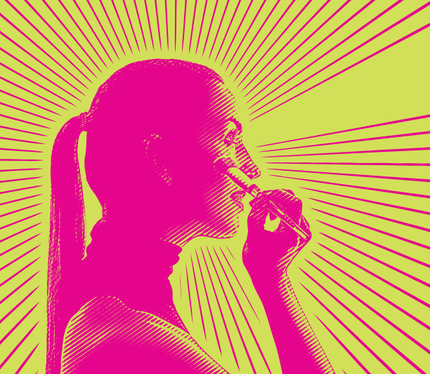 一个年轻女子多次化妆图片下载