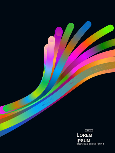 颜色混合波浪条纹时尚图案背景图片下载