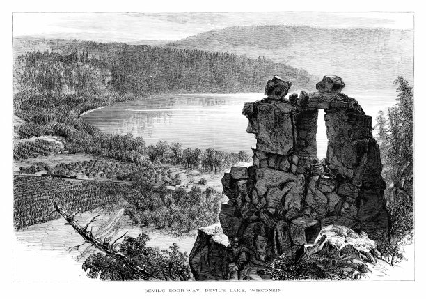 魔鬼湖魔鬼之门，威斯康星州，美国，《美国地理》图片下载