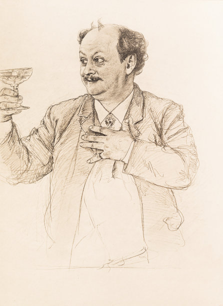 男人在传统节日上拿着酒杯图片下载