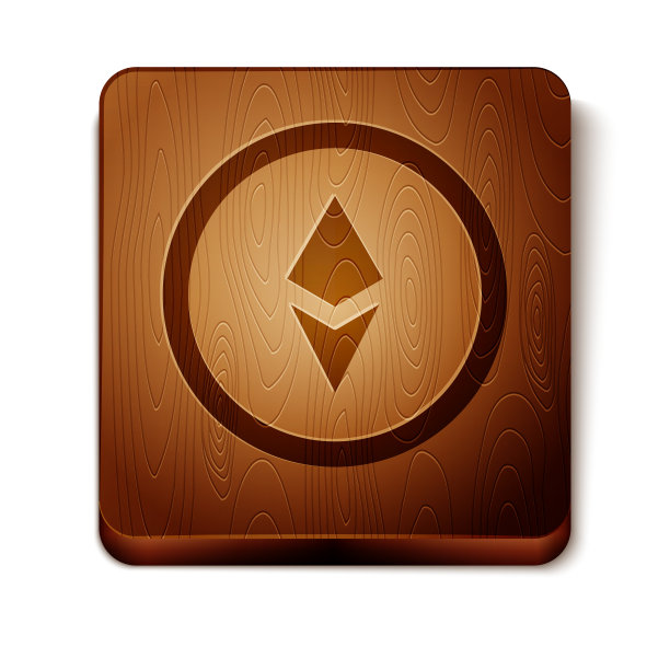棕色加密货币以太坊eth图标图片下载