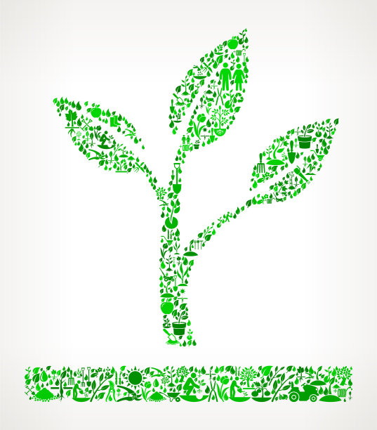 种植植物园林和园艺背景模式图片下载