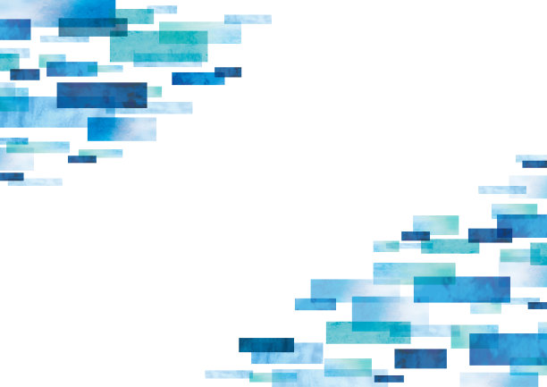 蓝色几何图案水彩图片下载